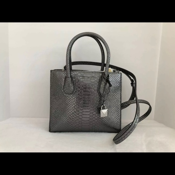 Michael Kors Handbags - Michael Kors Mercer Metallic Embossed Crossbody